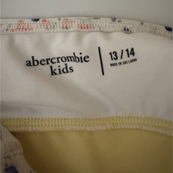 Abercrombie Kids Floral One-Piece Swimsuit Girls 13/14 Yellow Swimwear Beach - Picture 6 of 12